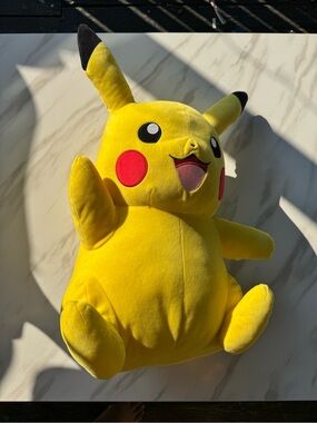 Pokemon Pikachu Plush - Bright Yellow with Red Cheeks